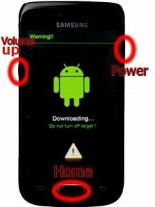 Samsung Galaxy W I8150 Download Mode Button Combination